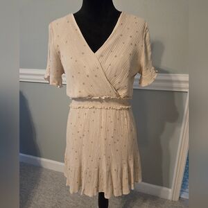 Peach love California L crepe dot dress